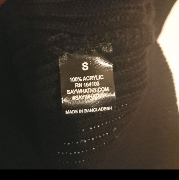 Say What Ribbed Bodycon Stretchy Sweater Dress With Hood Size S NWT - Picture 3 of 10